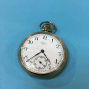 A 9ct gold Waltham pocket watch