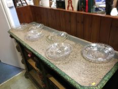 Six Victorian glass commemorative plates
