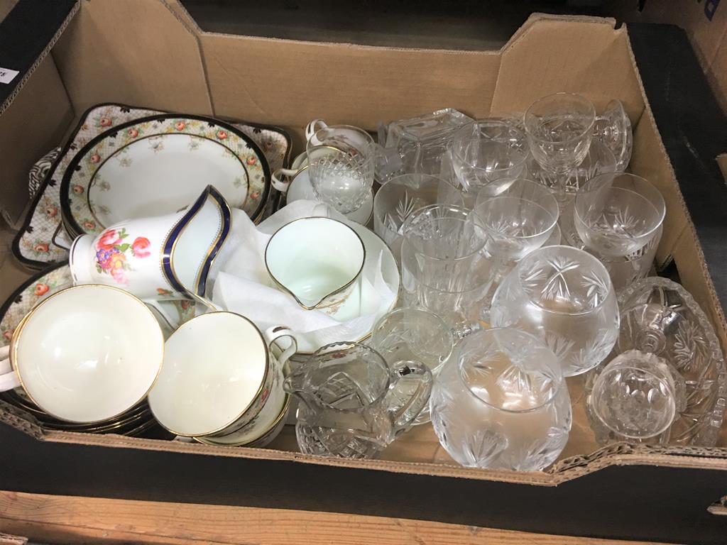 Four boxes of assorted, to include glassware and silver plate etc. - Image 5 of 5