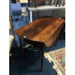 A 19th century mahogany Pembroke table, with single drawer