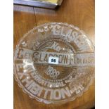 Six Victorian glass commemorative dishes