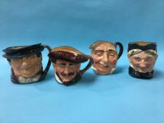 Four Royal Doulton Character jugs