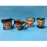 Four Royal Doulton Character jugs