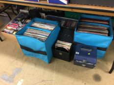 Six boxes of LPs, DVDs and CDs