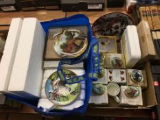 Collectable Racehorse plates etc., in two boxes