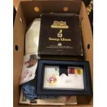 Selection of First Day covers and Stanley Gibbons stamp albums