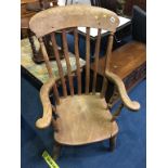 A lathe back scullery armchair