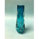 A Whitefriars blue cased vase