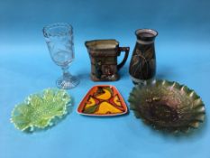 Selection of Doulton, Denby, Poole and three pieces of glassware