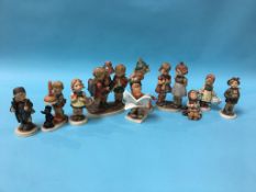 Ten Hummel figurines, various