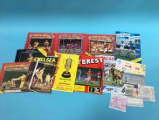 Collection of Football programmes, ticket stubs etc.