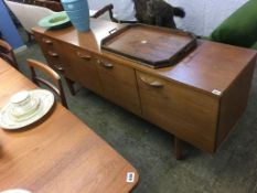 A long teak sideboard, 184cm wide