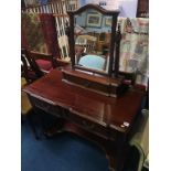 A modern dressing table and mirror