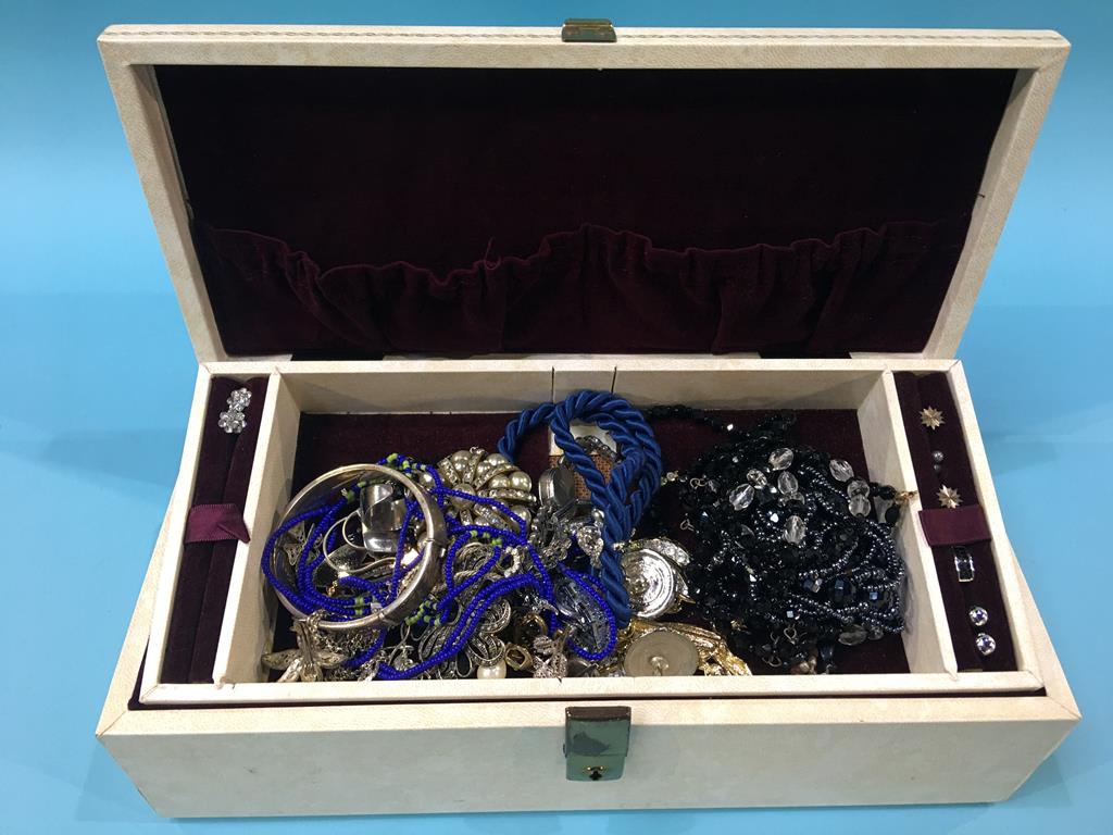 A casket of costume jewellery