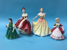 Four Royal Doulton figures