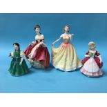 Four Royal Doulton figures