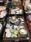 Two boxes of assorted china, to include Silver Jubilee etc.
