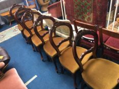 A set of six Victorian style chairs