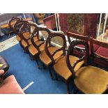 A set of six Victorian style chairs