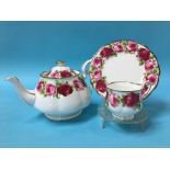 A sixty four piece Royal Albert 'Old English Rose' pattern dinner and tea service