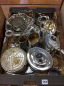 A quantity of silver plated wares etc.