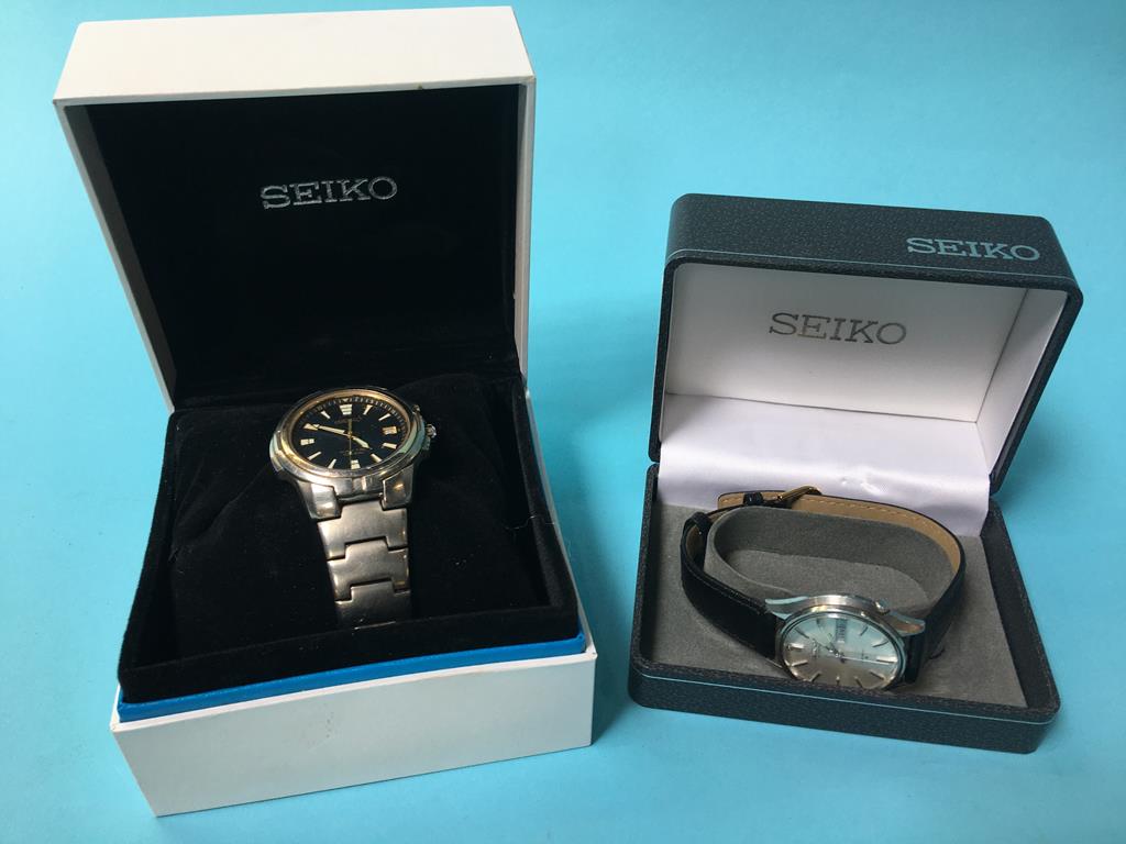 Two boxed Gent's Seiko wristwatches