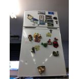A mini fridge freezer