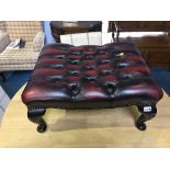 A Chesterfield oxblood stool