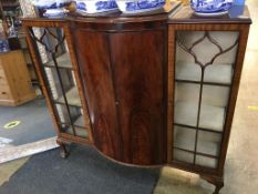 A mahogany china cabinet