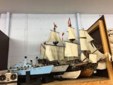 Four model Ships