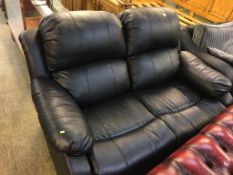 A black two seater settee