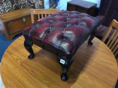 A Chesterfield oxblood stool