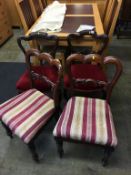 Two pairs of Victorian chairs
