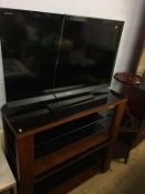 Two TV stands, Sony TV etc.