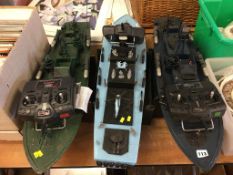 Three Remote Control Boats