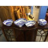 Four large pieces of Spode Italian Condition Report Grubby and with minor age related wear