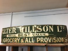 Enamel 'Walter Wilson' sign