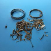 Assorted silver, gold and costume jewellery