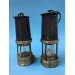 Two Miner's lamps