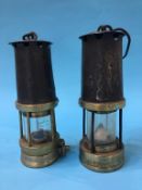 Two Miner's lamps