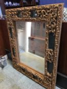 A large gilt framed mirror (sold as seen, mirror cracked)