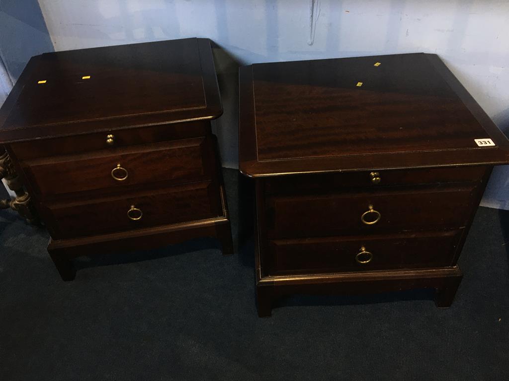 A pair of Stag bedside drawers