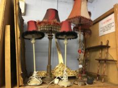 Various lamps and prints etc.