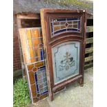 A large quantity of leaded glass windows