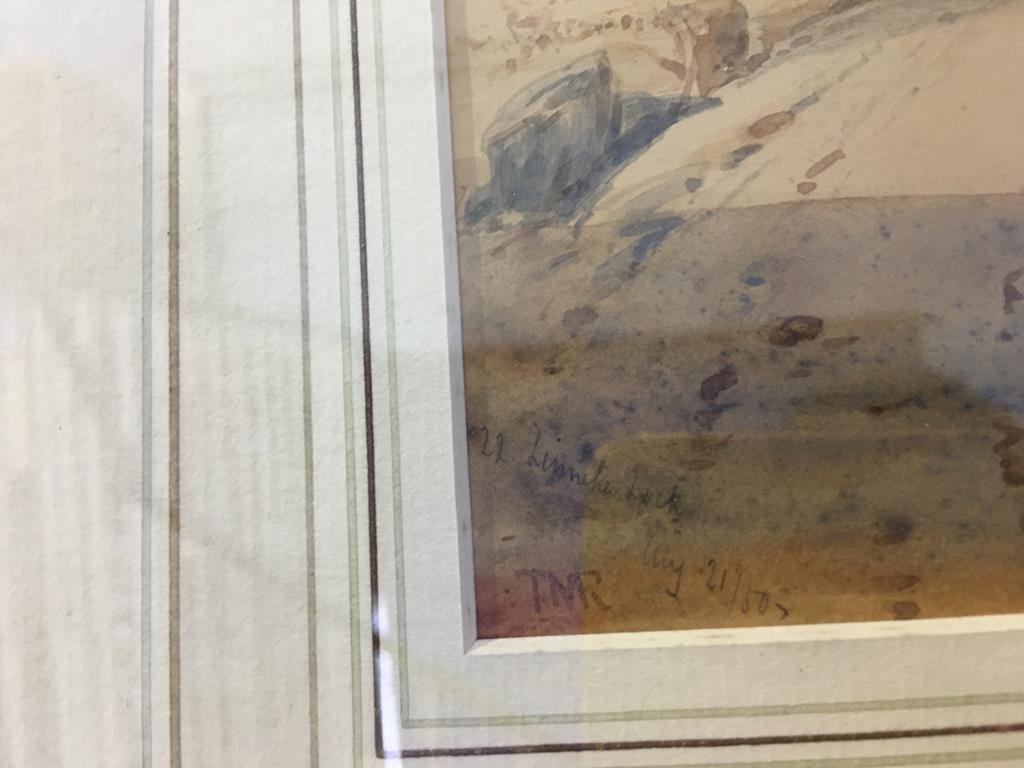 Watercolour, Highland scene, by Thomas Miles Richardson - Image 2 of 2