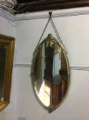 An oval mirror