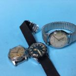 Three gents wristwatches, to include Jaeger and Le Coultre etc.
