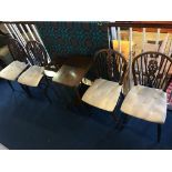 A set of four Windsor chairs and two occasional tables