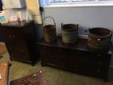 A Stag Minstrel chest of drawers and tallboy