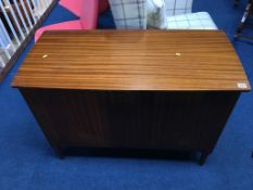 A teak blanket box